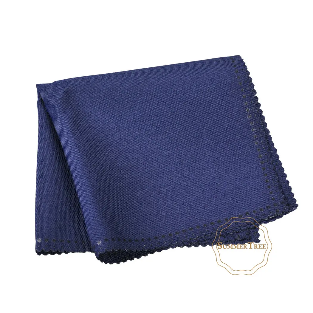 Navy blue Льняная салфетка носовой платок из полиэстера 1" X 12" ткань Закусочная Свадебная вечеринка для рождественских праздников поставка 30 см* 30 см много цветов - Цвет: Navy blue