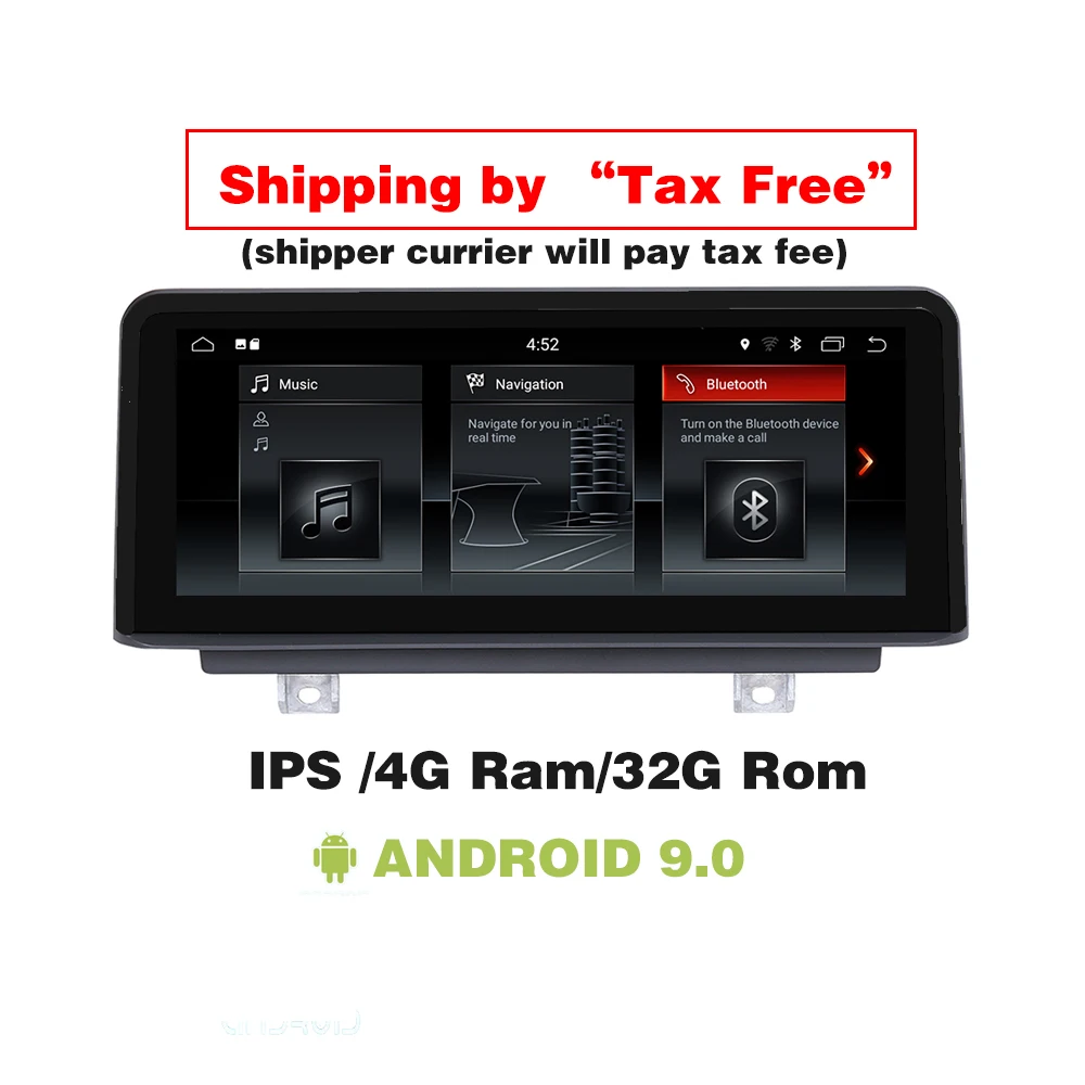 PX6 6 ядерный 4G Ram Android 9,0 автомобильный DVD мультимедийный плеер для BMW 3 серии/F30/F31/F23/F32/F33/F36 Авто аудио gps навигация - Цвет: 9.0 by free tax