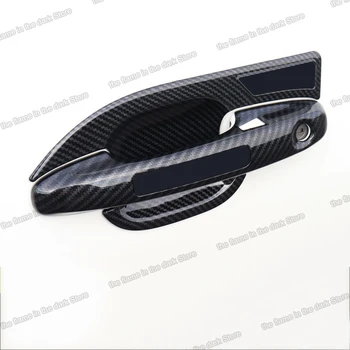 

Lsrtw2017 for Ford Focus MK4 Car Door Handle Cover Trims Interior Accessories Chrome Carbon Fiber 2019 2020 2021 Parts