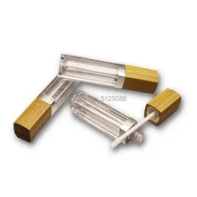 10 шт., 6 мл, прозрачные косметические контейнеры для масла для губ, бамбуковый блеск для губ, губная помада, многоразовые бутылки, блеск для губ, глазурь для губ, кисточки, трубки