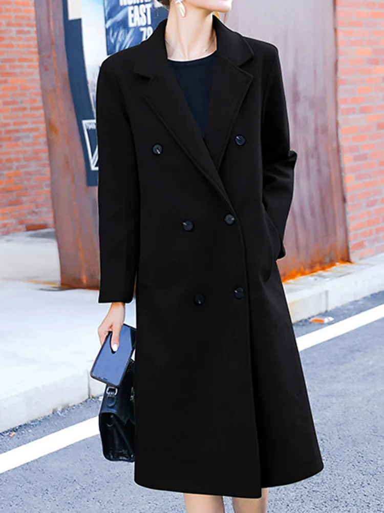 Chaqueta mujer, зимнее пальто, Женское пальто с отворотом, Тренч, куртка, тонкое официальное пальто, зимняя верхняя одежда, abrigos mujer invierno