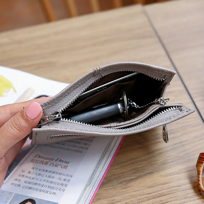 SIKU genuine leather purse handmade women's key holder brand women wallet case