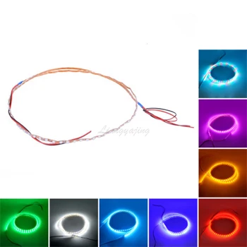 

2pcs 45CM DRL Strip Light Waterproof Flexible Car LED Eyebrow Lamp Motorcycle Decoration Strip Interior Atmosphere Lights 12V