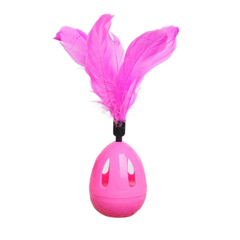 DN1044P2 Pet cat интерактивный перо стакан колокольчик шарик-игрушка для питомцев кошка перо протекающий стакан колокольчик мяч кошки собаки перо клецки игрушка N1 - Цвет: DN1044P2