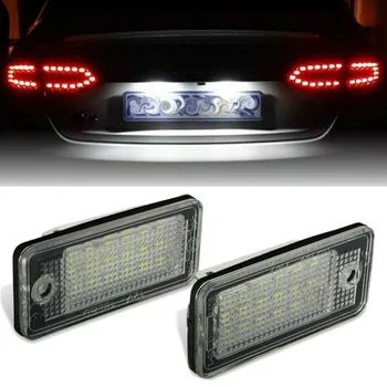 

For A3 A4 A5 A6 A8 B6 B7 Q7 License Plate Light Parts Car 18 LED White