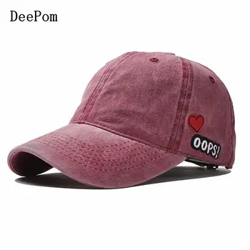 

DeePom Baseball Cap Women Dad Hat Women Snapback Caps Hats For Men Bone Male Vintage Hat Female Gorras Letter Cotton Sports Caps