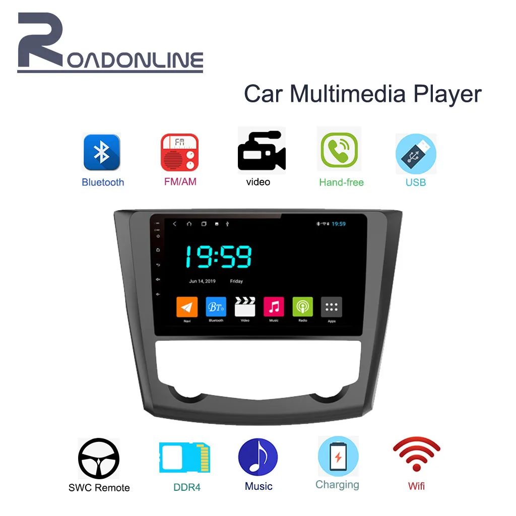 1din 9 &quotAndroid автомобильный Радио gps навигация подходит для Kadjar2015 2017 стерео