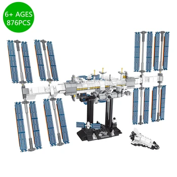

Creator International Space Station Building Blocks Compatible Ideas sets Bricks Classic Movie Model Cosmonaut Kids Toys gifts