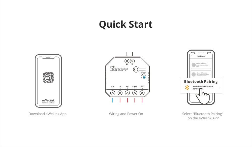 SONOFF DUAL R3 2 Gang Dual Relay Module DIY MINI Smart Switch Power Metering Control via eWeLink Alexa Google Smart Home