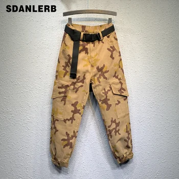 

Khaki Camouflage Jeans Women's Loose Casual Harem Pants 2020 Spring Autumn New Denim Trousers Female Loose Jeans Pants