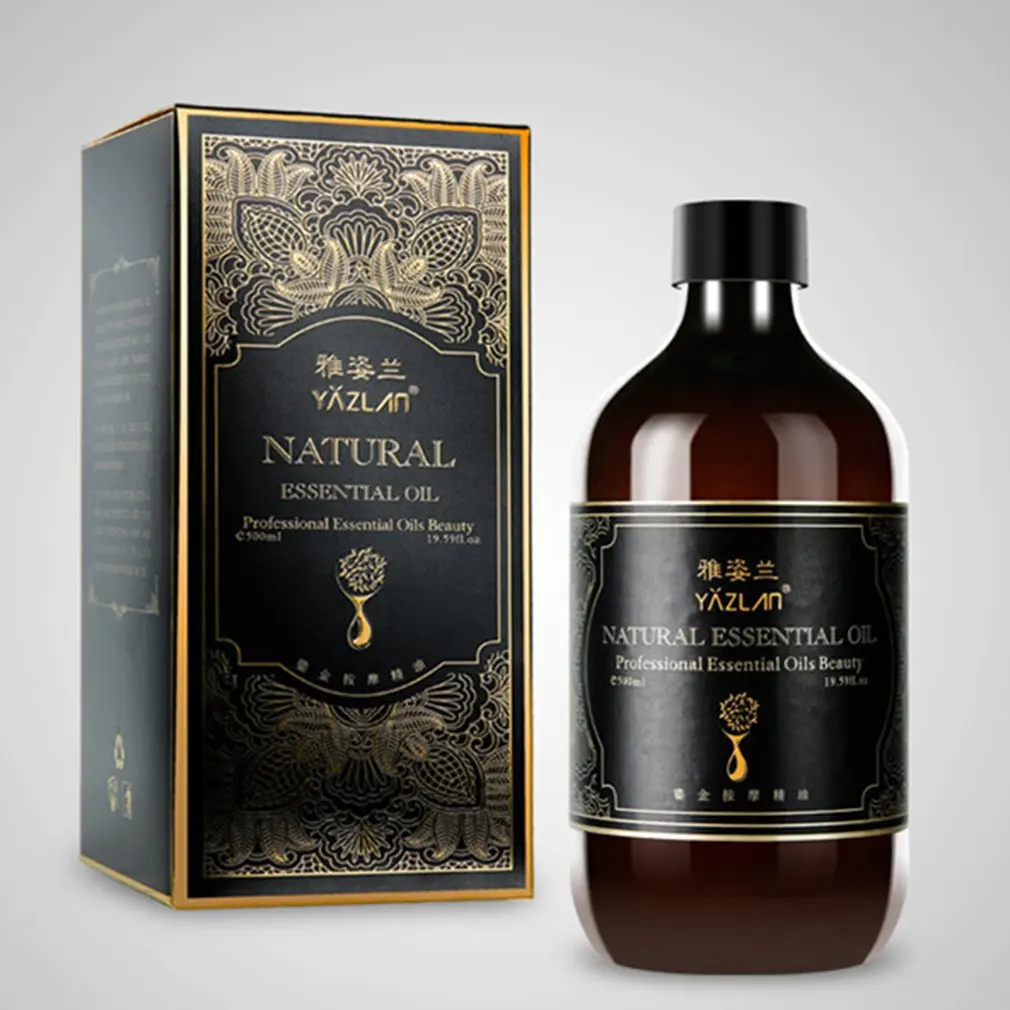 500ML Portable Natural Plant Therapy Lymphatic Drainage Oil Natural Anti Aging Skin Care Essential Oil Body Massage Oil