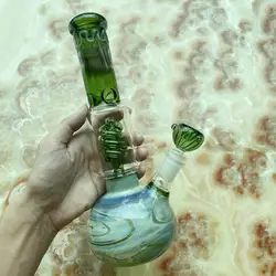 Garrafa de vidro de alta qualidade hookah boca vidro design integrado tigela tubo soldado juntos shisha ferramenta borosilicate brinquedo