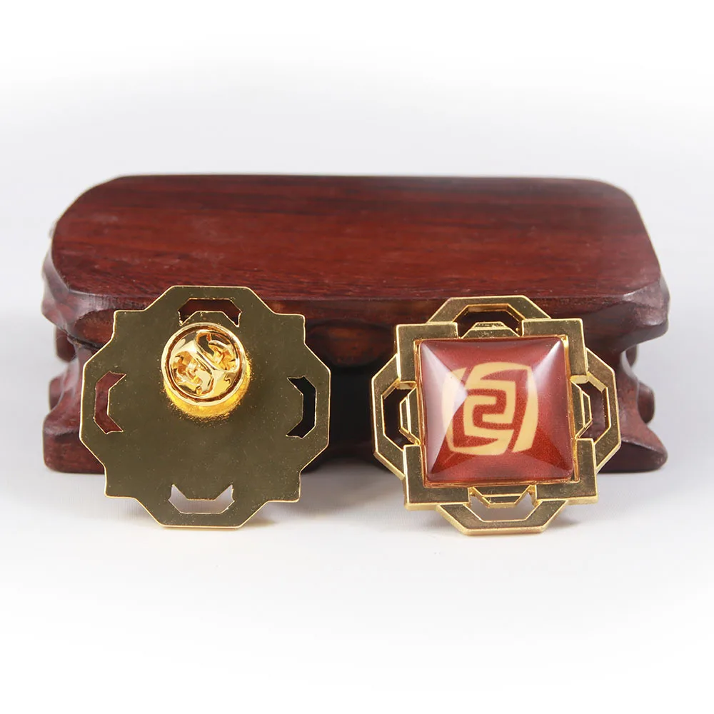 Game Genshin Impact Eyes Of God Mondstadt Pins Brooches Luminous 7 Element Kawaii Cosplay Badges