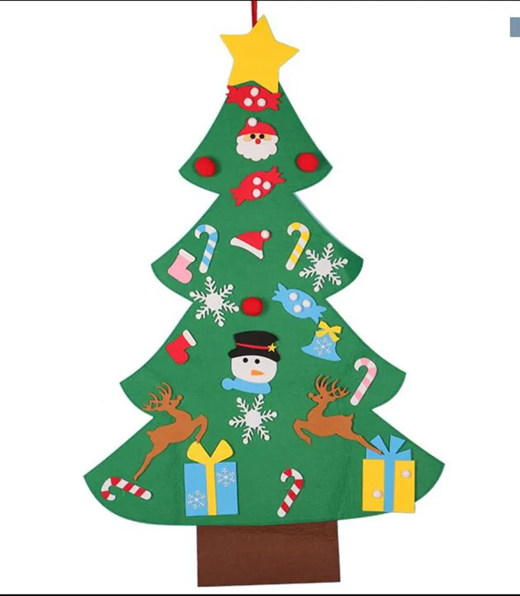 106x70 см войлочные украшения для рождественской елки, украшения для Хеллоуина, маленькое Рождественское дерево, Декор, деревенские домики, kinder kerstboom