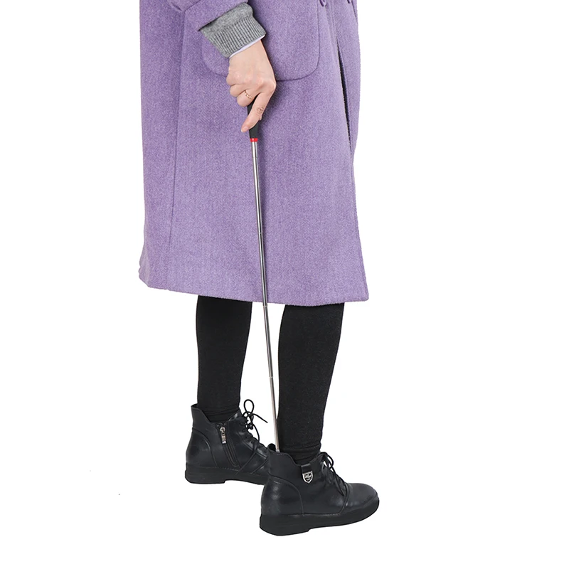 75cm Shoe Horns Adjustable Length Soft Silicone Handle Stick Stainless Steel Shoe Horn The Longest For Women Men Shoes