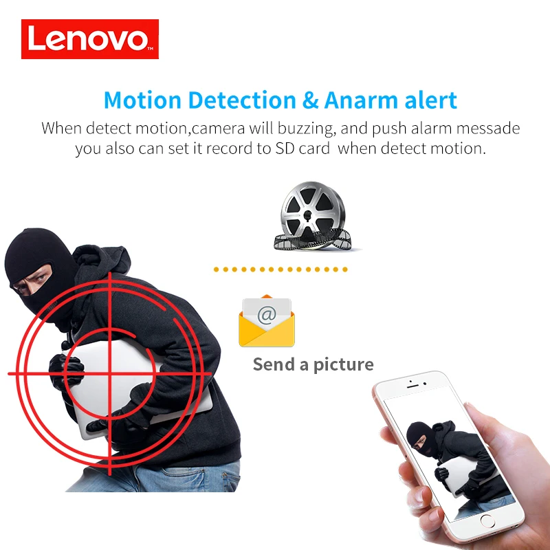 Наружная Водонепроницаемая ip камера LENOVO 1080P беспроводная видеонаблюдения со