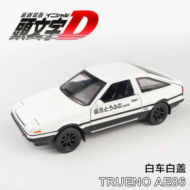 1:32, новинка, Toyota Initial D AE86, литая металлическая литая модель автомобиля, игрушечный автомобиль RX7, задний светильник для детей, игрушки для мальчиков - Цвет: White no box
