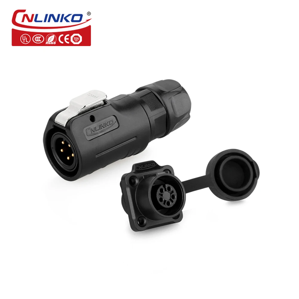 Cnlinko DIN IP67 5 Pin M12 5A PBT круговой Материал светодиодный Разъемы электронный Быстрый