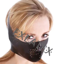 Латексная Маска для взрослых Фетиш латексная резиновая маска рот Gimp маска капюшон sm маска для асфиксии Дэдпул Маска