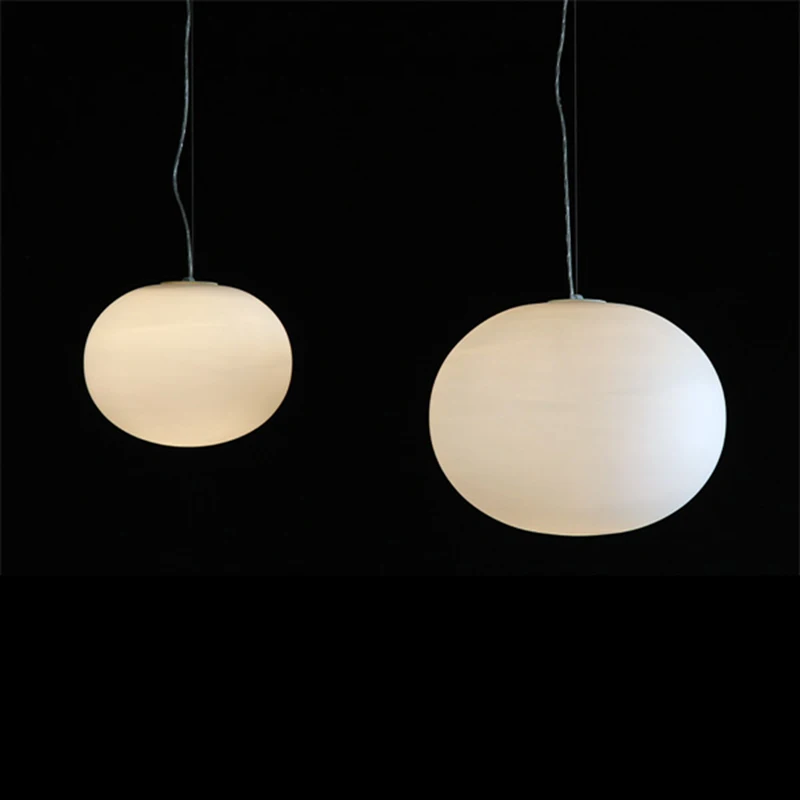 Moderno Bianco Latte Palla Di Vetro Lampada A Sospensione Luce Glo Ball S1 S2 Lampada A Sospensione Minimalista Ristorante/Bar Lampada