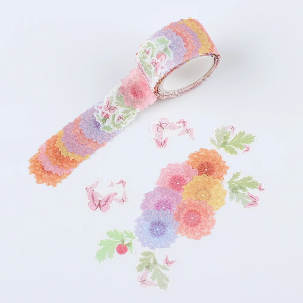 2800PCS Flower Petal Washi Tape Set - 14 Rolls Masking Tape For Journaling & Crafts