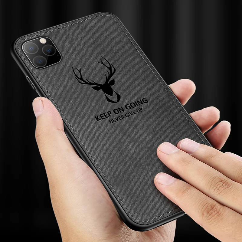 Роскошный тканевый чехол с рождественским оленем для телефона iPhone 11 Pro XS XR SE XSMA X 7 8