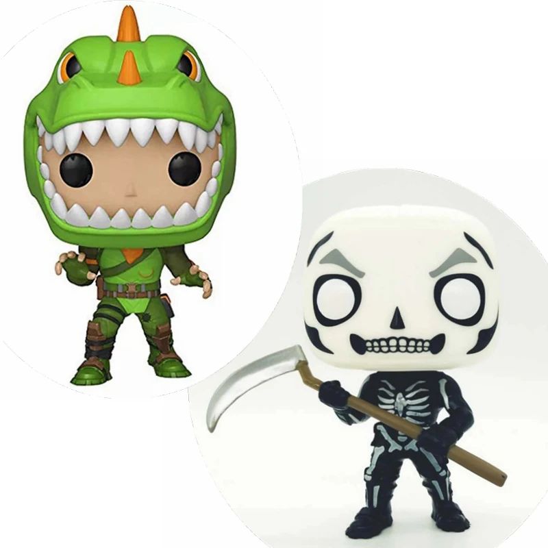 

Game Print Letter F Resin dolls Fort Tyrannosaurus Rex Action Figures Battle Royale skull trooper Doll Gift for Party Christmas