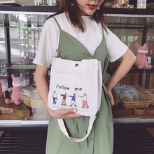 Стиль Японский Корейский мини Холщовая Сумка на плечо женская сумка студенческая универсальная художественная и художественная хипстерская парусиновая сумка M