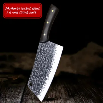 

EVERRICH Japanese forge handmade 7.5-inch slicing knife chicken wing log handle kitchen knife blade for easy sharpening