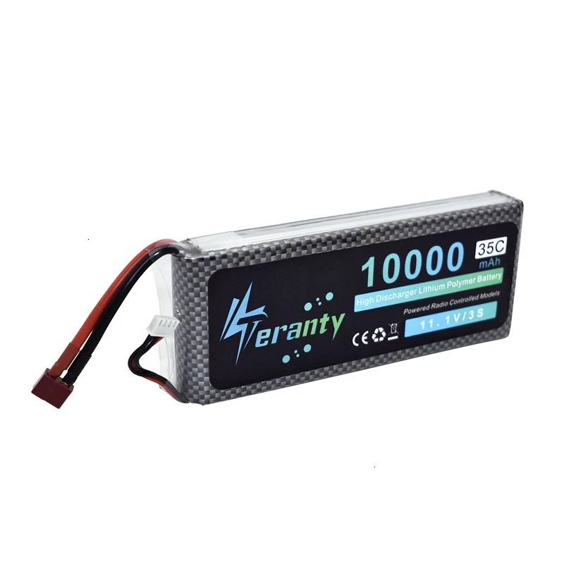 Обновленная батарея 11,1 v 10000maH 35C Lipo для RC Quodcopter автомобилей лодки Дрон запасные части 3s 10000mah 11,1 v перезаряжаемые батареи
