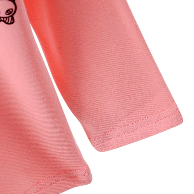 Autumn Baby Girl T-Shirts Tees Long Flare Sleeve Cartoon Cat Print T-Shirts Kids Tops Casual