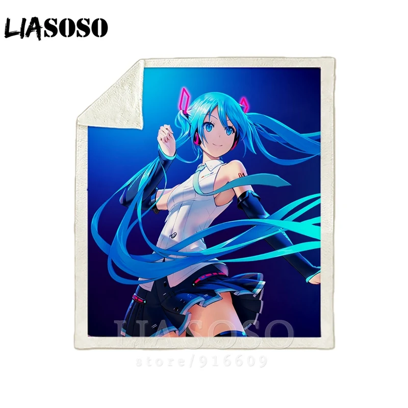Диван-кровать с рисунком офисное Вокалоид Hatsune Miku сексуальные Harajuku набивное одеяло-покрывало детское дорожное одеяло квилт для софы A23 - Цвет: 07