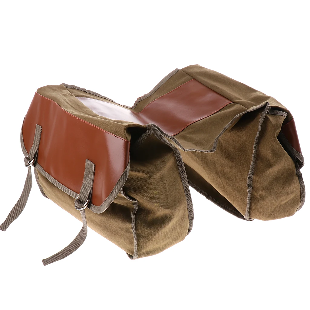 Double Panniers Mountain Road Bike Rack Trunk Bag Bicycle Rear Seat Saddlebags