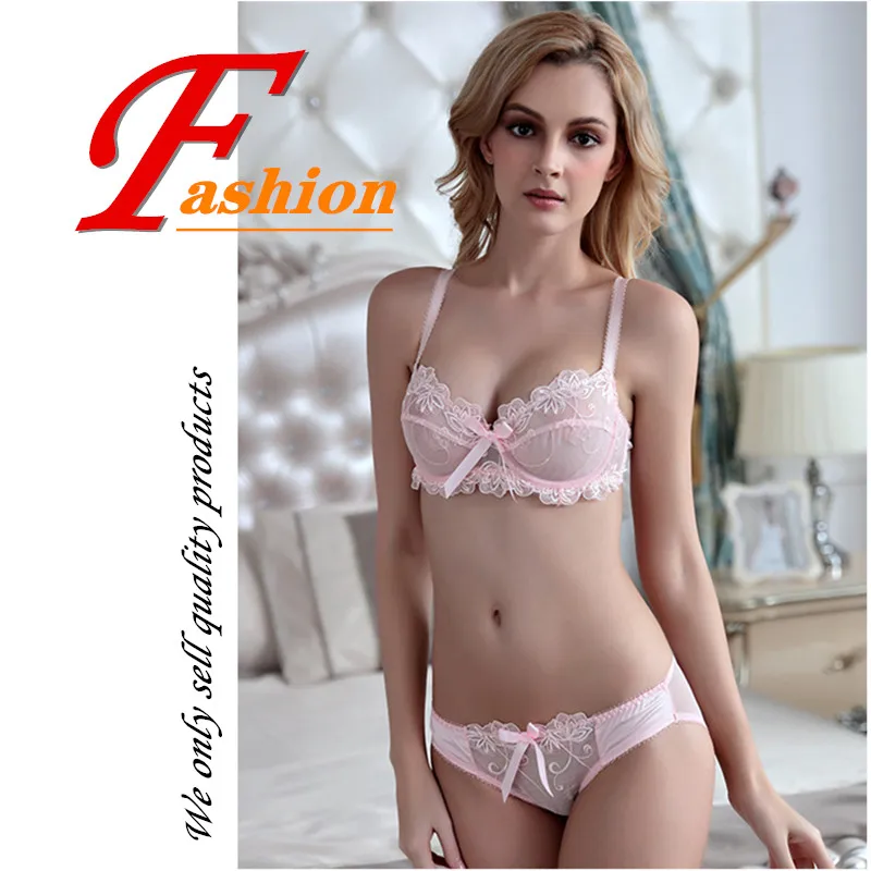 

Europe women's super sexy thin breathable comfortable Colorfast Anti-Pilling lace push up plus size bra set women underwear set