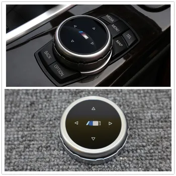 

Multimedia Control Knob Button Cover Sticker For BMW 1 2 4 3 5 Series X1 X3 X5 X6 GT iDrive F30 E90 E92 E60 E61