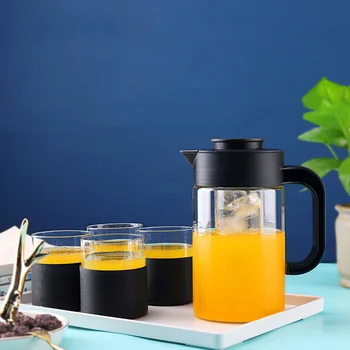 

Large Water Jug Glass Water Pitcher Tea Kettle Handle Tea Pot Glass Water Jug