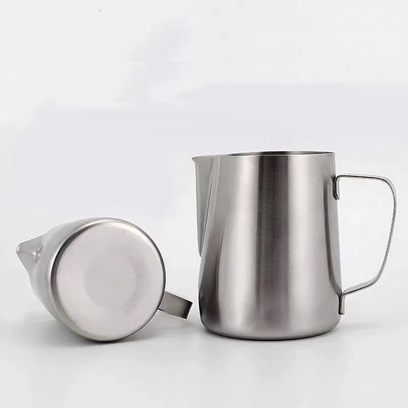 Milk Frother Jug Milk Frothing Jug 150ml/250ml Stainless Steel Milk Frothing Pitcher Markings Milk Jug Coffee Frother and Latte Maker Coffee tools