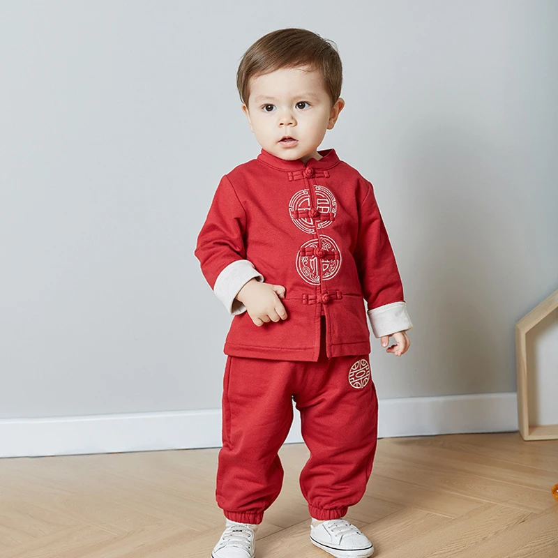 Baby Han Suit New Year Spring Festival Kids Tang Suit Chinese Traditional Costumes for Children Boy Cosplay Hanfu Oriental