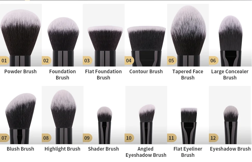 DUcare Makeup Brushes Set 8- 27Pcs Foundation Powder Eyeshadow Synthetic Goat Hair Cosmetic Make Up Brush pinceaux de maquillage