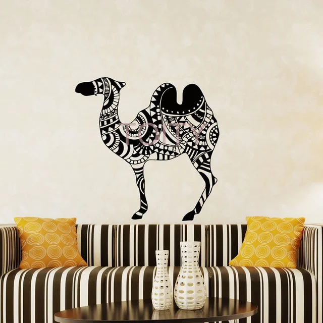 Vinyl Wall Decal Camel Head Desert Bedouin Animal Zoo Stickers Mural g5203