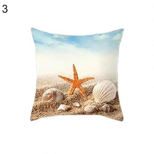 Морской пляж Морская звезда раковины Подушка Чехол для подушки для дивана, кровати и машины, Декор - Цвет: 3