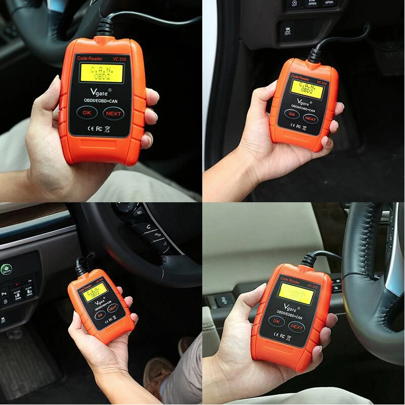Vgate VC310 OBD2 OBDII EOBD CAN автоматический сканер считыватель кодов и очиститель автомобиля диагностический инструмент VC 310 сканер ошибок