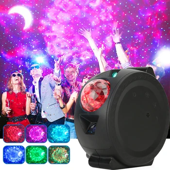 

Starry Sky Projector Light Water Wave Effect Projection Lamp LED Nebula Cloud Night Light Rotation Romantic Decor Lamp for Home