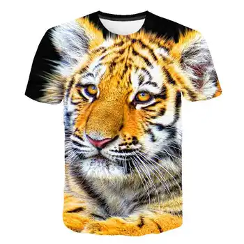 

Children T-Shirts 3D Printed Animal Tiger t shirt Short Sleeve Funny Design Casual Tops Tees Boys girl T shirt Asian S- 6XL