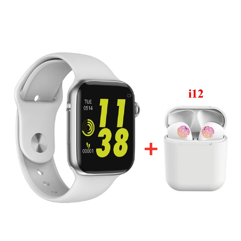 Soulusic W34 Bluetooth Вызов Смарт часы ЭКГ монитор сердечного ритма Smartwatch для Android iPhone xiaomi PK iwo 8 10 - Цвет: White set