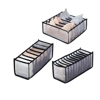 

Household Foldable Mesh Underwear Storage Box Socks Bras Panties Drawer Type Separated Storage Type Storage Box
