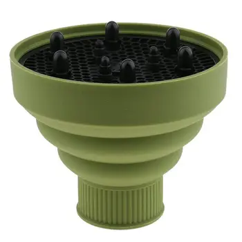 

Universal Collapsible Silicone Hair Dryer Blower Diffuser Hairdressing Styling Tool - Green1