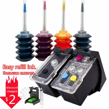 

PG145 CL146 Refillable Ink Cartridge Compatible for Canon Pixma Mg2410 MG2410 MG2510 Inkjet Printer, Free Get 4 Color Ink