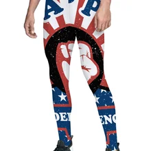 Happy Independence Day Flag дизайнерские брюки мужские брюки с высокой талией для контроля живота Стрейчевые облегающие компрессионные штаны дышащая спортивная одежда
