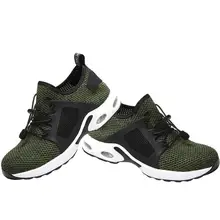 Прокол-доказательство работы воздуха Спорт Прочный светильник кроссовки сетки вулканизировать мужские ботинки дышащая защитная обувь